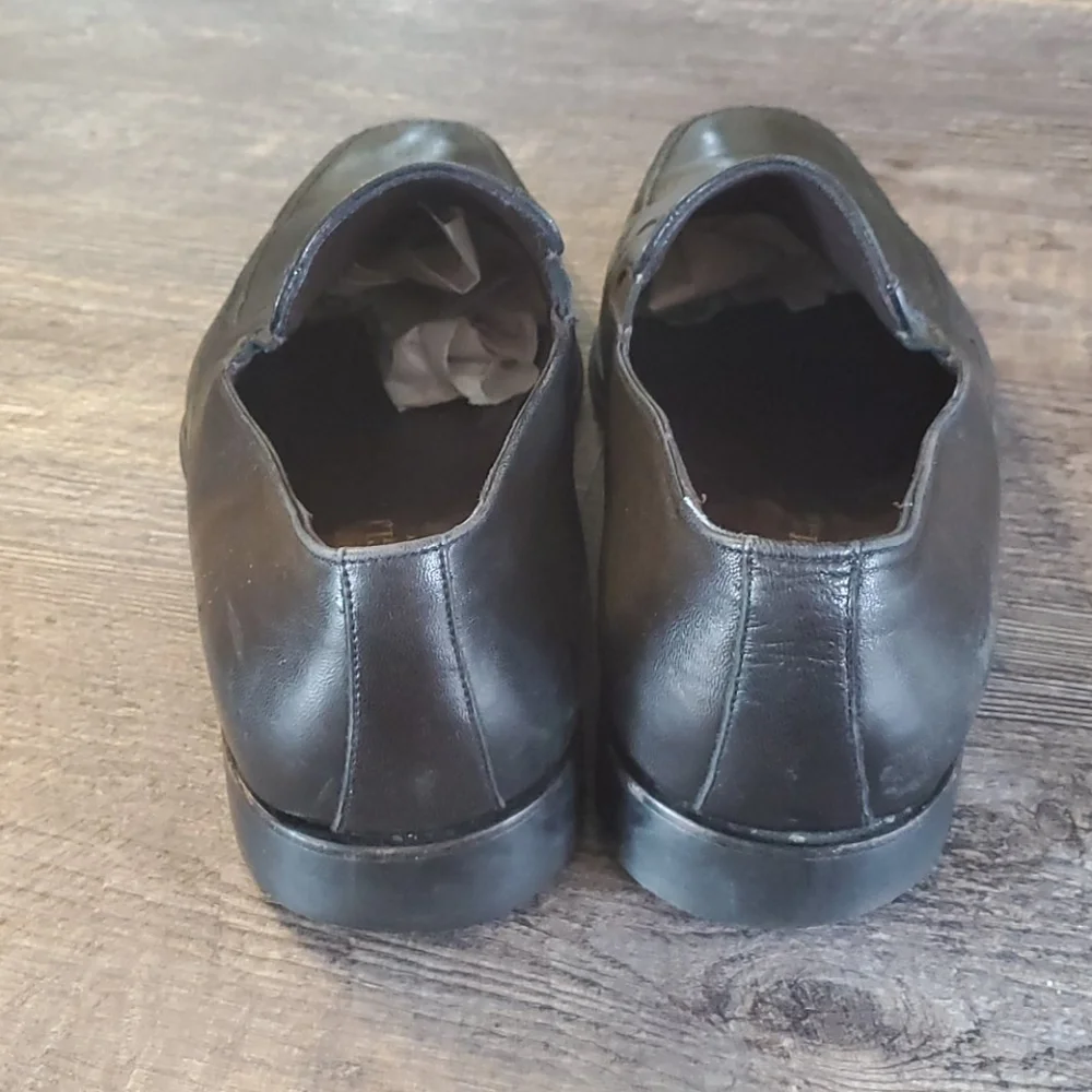 Bruno Magli Raging leather black  men casual shoes size 9.5 M
